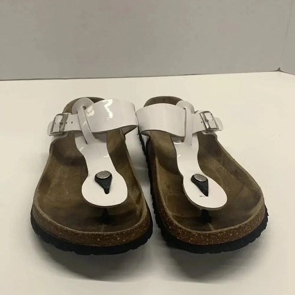 Betula by Birkenstock White Gizeh Birko-Flor Women's Sandals Size 41 | 10 - Picture 2 of 10